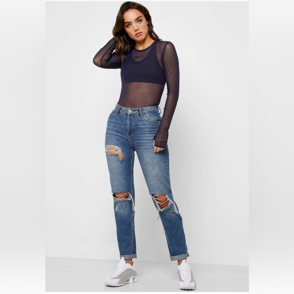 Nike Sportswear NWT Tech Pack Long Sleeve Mesh Bodysuit, women’s Medium